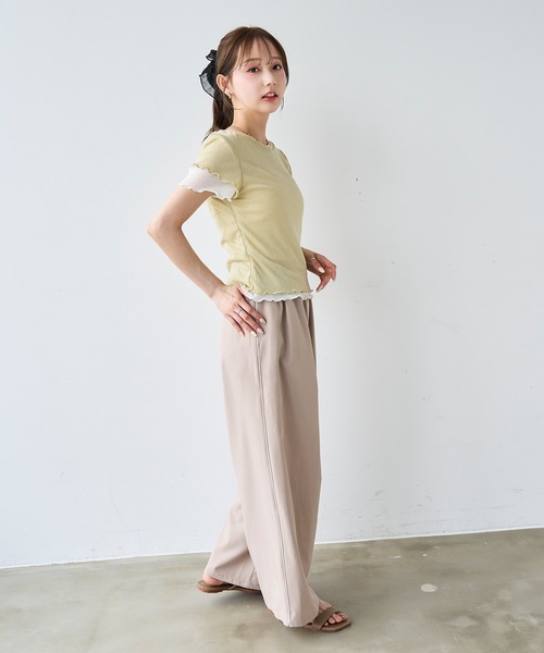 mil(ミル)の「ライン リラックス タックパンツ / トラックパンツ 【587213】(その他パンツ・レディース・チャコールグレー/ブラック/モカ・FREE/S-Short/S-Regular/M-Short)」の21枚目の写真