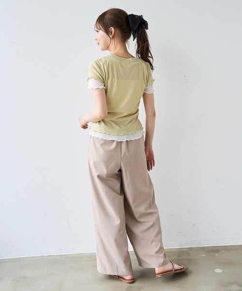 mil(ミル)の「ライン リラックス タックパンツ / トラックパンツ 【587213】(その他パンツ・レディース・チャコールグレー/ブラック/モカ・FREE/S-Short/S-Regular/M-Short)」の20枚目の写真