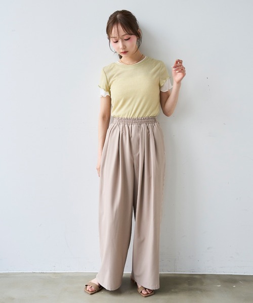 mil(ミル)の「ライン リラックス タックパンツ / トラックパンツ 【587213】(その他パンツ・レディース・チャコールグレー/ブラック/モカ・FREE/S-Short/S-Regular/M-Short)」の17枚目の写真