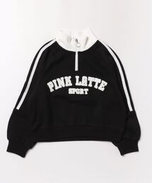 A BAG OF CHIPS（アバッグオブチップス）の「PINK-latte SPORT/ピンクラテスポーツ　袖テープハーフジップ（スウェット）」