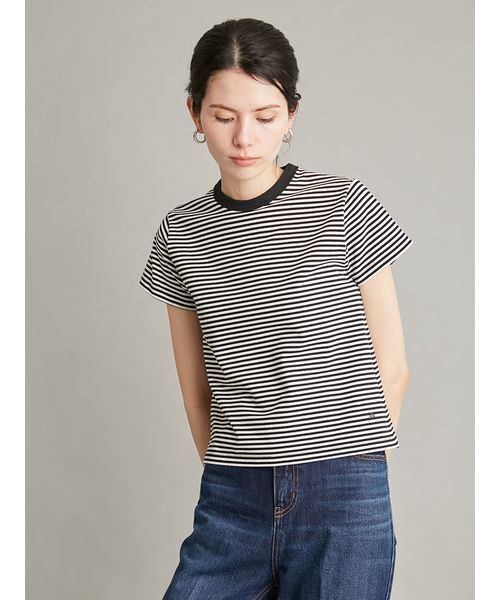Mila Owen(ミラオーウェン)の「コンパクトTシャツ(Tシャツ/カットソー・レディース・その他/イエロー/ラベンダー/ホワイト/レッド/ダークネイビー・F)」の14枚目の写真