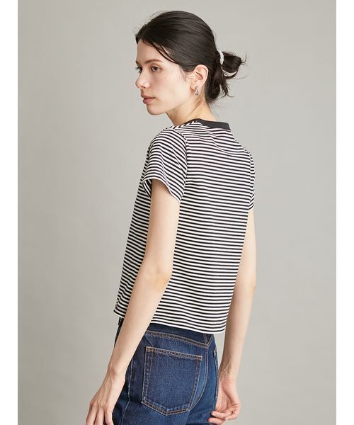 Mila Owen(ミラオーウェン)の「コンパクトTシャツ(Tシャツ/カットソー・レディース・その他/イエロー/ラベンダー/ホワイト/レッド/ダークネイビー・F)」の13枚目の写真
