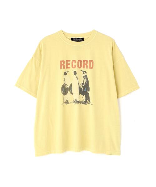 REMI RELIEF(レミレリーフ)の「REMI RELIEF(レミレリーフ) 別注20/-天竺BIGサイズTシャツ(RECORD)(Tシャツ/カットソー・メンズ・グレー系その他3/イエロー・M/L/XL)」の2枚目の写真