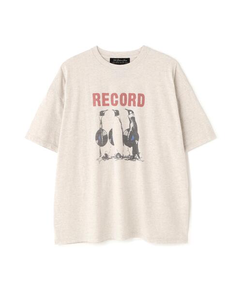 REMI RELIEF(レミレリーフ)の「REMI RELIEF(レミレリーフ) 別注20/-天竺BIGサイズTシャツ(RECORD)(Tシャツ/カットソー・メンズ・グレー系その他3/イエロー・M/L/XL)」の1枚目の写真