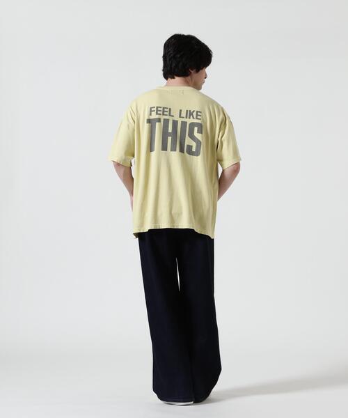 REMI RELIEF(レミレリーフ)の「REMI RELIEF(レミレリーフ) 別注20/-天竺BIGサイズTシャツ(RECORD)(Tシャツ/カットソー・メンズ・グレー系その他3/イエロー・M/L/XL)」の6枚目の写真