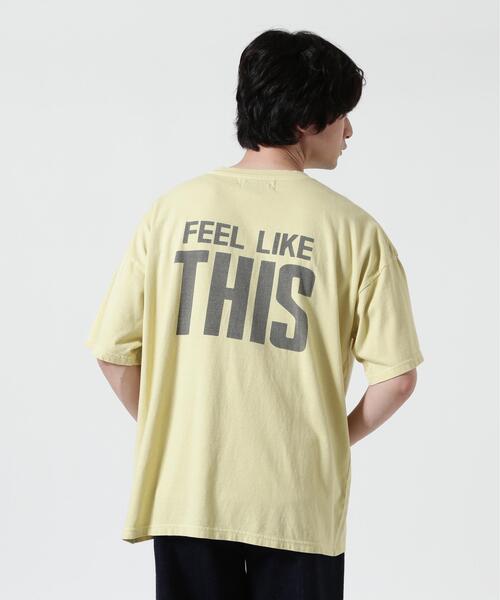 REMI RELIEF(レミレリーフ)の「REMI RELIEF(レミレリーフ) 別注20/-天竺BIGサイズTシャツ(RECORD)(Tシャツ/カットソー・メンズ・グレー系その他3/イエロー・M/L/XL)」の7枚目の写真