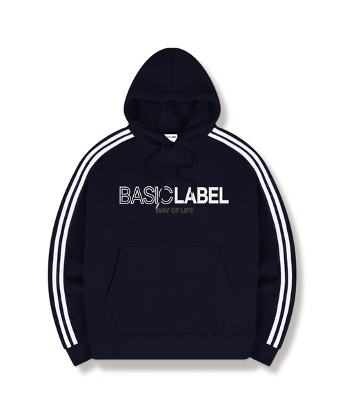 BASIC LABEL（ベーシックラベル）の「Only Way Track Oversized Hoodie 4 Color [BLBI_6502]（パーカー・レディース・ブラック/ネイビー/ホワイト/アイボリー・SMALL/MEDIUM/LARGE/X-LARGE）」の4枚目の写真