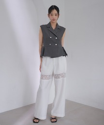 【INGNI SOELA】レース切替スラックス/WEB限定