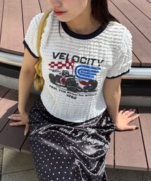 CIAOPANIC | モーターロゴフリルリンガーTee(Tシャツ/カットソー)