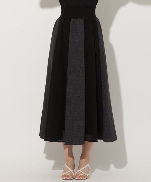 AND COUTURE(アンドクチュール)の「リネンライクメッシュロングスカート(スカート・レディース・ライトグレー/チャコールグレー/ベージュ・FREE)」の16枚目の写真