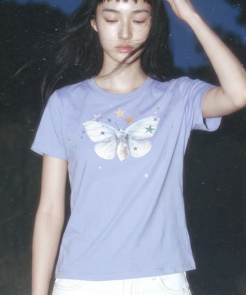 RUBATI（ルバティ）の「ドリーミングモススタンダードTシャツ_ダンブルー（Tシャツ/カットソー・レディース・その他・1/2）」の3枚目の写真