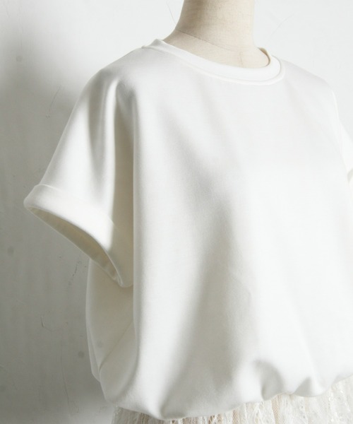 ARVELLIA（アルベリア）の「LACE HEM RELAX TOP（Tシャツ/カットソー・レディース・ホワイト/ブラック・M）」の10枚目の写真