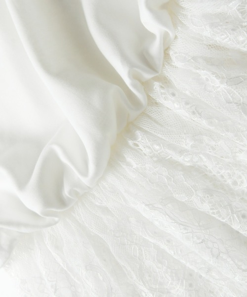 ARVELLIA（アルベリア）の「LACE HEM RELAX TOP（Tシャツ/カットソー・レディース・ホワイト/ブラック・M）」の5枚目の写真