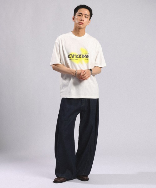 RAGEBLUE（レイジブルー）の「CRAVEグラフィックTシャツ（Tシャツ/カットソー・メンズ・ブラック/ホワイト/グレー・MEDIUM/LARGE）」の5枚目の写真