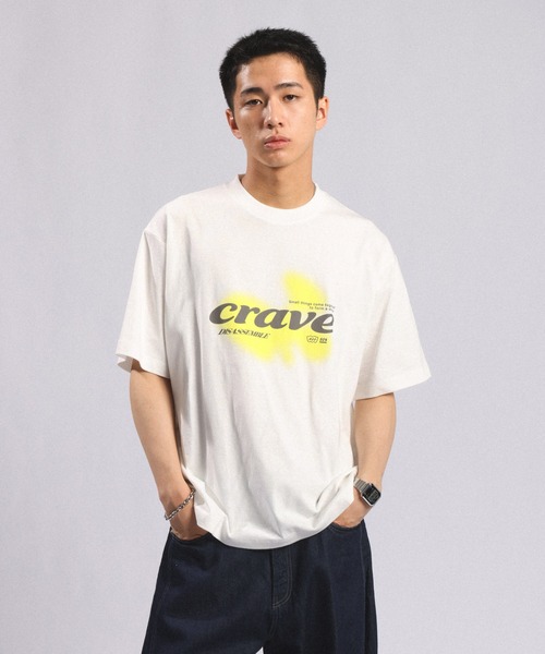 RAGEBLUE（レイジブルー）の「CRAVEグラフィックTシャツ（Tシャツ/カットソー・メンズ・ブラック/ホワイト/グレー・MEDIUM/LARGE）」の7枚目の写真