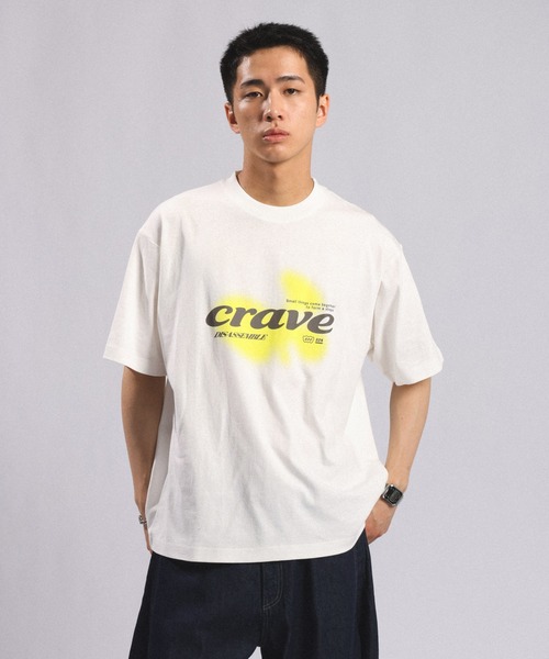 RAGEBLUE（レイジブルー）の「CRAVEグラフィックTシャツ（Tシャツ/カットソー・メンズ・ブラック/ホワイト/グレー・MEDIUM/LARGE）」の8枚目の写真