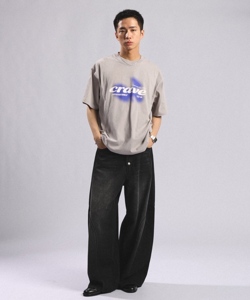 RAGEBLUE（レイジブルー）の「CRAVEグラフィックTシャツ（Tシャツ/カットソー・メンズ・ブラック/ホワイト/グレー・MEDIUM/LARGE）」の17枚目の写真