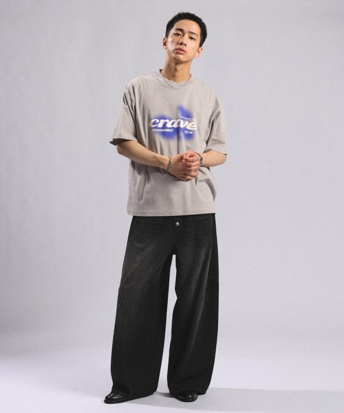 RAGEBLUE（レイジブルー）の「CRAVEグラフィックTシャツ（Tシャツ/カットソー・メンズ・ブラック/ホワイト/グレー・MEDIUM/LARGE）」の18枚目の写真