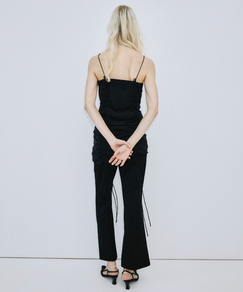 JOSE MOON（ジョゼムーン）の「GATHER CAMI DRESS/ギャザーキャミドレス（ワンピース・レディース・サックスブルー/オフホワイト/ブラック・36/38）」の13枚目の写真