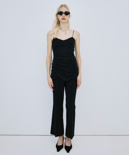 JOSE MOON（ジョゼムーン）の「GATHER CAMI DRESS/ギャザーキャミドレス（ワンピース・レディース・サックスブルー/オフホワイト/ブラック・36/38）」の10枚目の写真