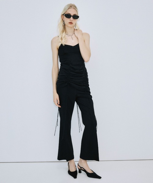 JOSE MOON（ジョゼムーン）の「GATHER CAMI DRESS/ギャザーキャミドレス（ワンピース・レディース・サックスブルー/オフホワイト/ブラック・36/38）」の11枚目の写真