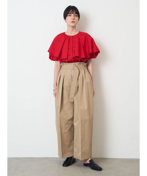 ELENDEEK(エレンディーク)の「サイドギャザーコクーンパンツ(その他パンツ・レディース・ブラック/ベージュ・2/1)」の7枚目の写真