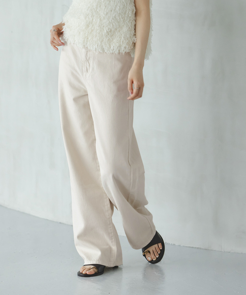 NEEDBY heritage(ニードバイヘリテージ)の「《NOBLE生地別注》NEED by heritage/ニードバイヘリテージLUNA(デニムパンツ・レディース・ブルー/アイボリー・26/25/24/23)」の3枚目の写真