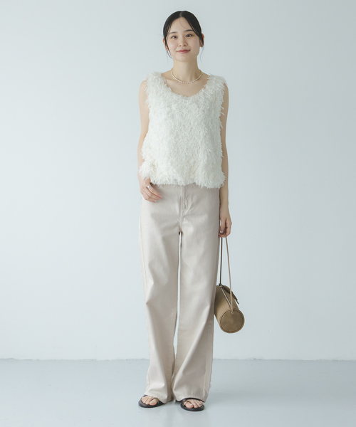 NEEDBY heritage(ニードバイヘリテージ)の「《NOBLE生地別注》NEED by heritage/ニードバイヘリテージLUNA(デニムパンツ・レディース・ブルー/アイボリー・26/25/24/23)」の6枚目の写真