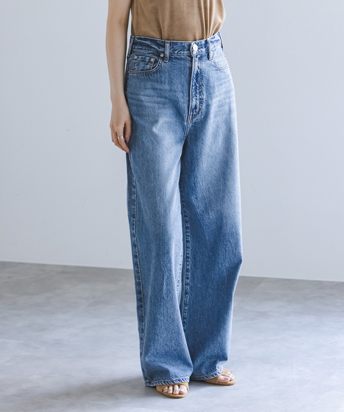 NEEDBY heritage(ニードバイヘリテージ)の「《NOBLE生地別注》NEED by heritage/ニードバイヘリテージLUNA(デニムパンツ・レディース・ブルー/アイボリー・26/25/24/23)」の14枚目の写真