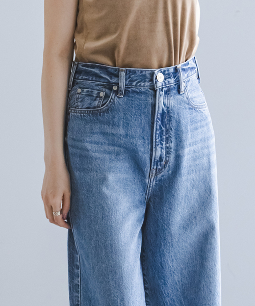 NEEDBY heritage(ニードバイヘリテージ)の「《NOBLE生地別注》NEED by heritage/ニードバイヘリテージLUNA(デニムパンツ・レディース・ブルー/アイボリー・26/25/24/23)」の15枚目の写真