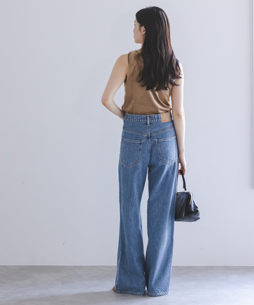 NEEDBY heritage(ニードバイヘリテージ)の「《NOBLE生地別注》NEED by heritage/ニードバイヘリテージLUNA(デニムパンツ・レディース・ブルー/アイボリー・26/25/24/23)」の17枚目の写真