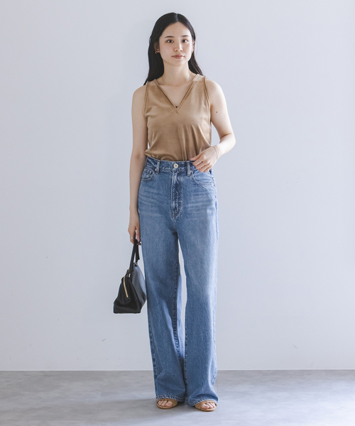 NEEDBY heritage(ニードバイヘリテージ)の「《NOBLE生地別注》NEED by heritage/ニードバイヘリテージLUNA(デニムパンツ・レディース・ブルー/アイボリー・26/25/24/23)」の21枚目の写真
