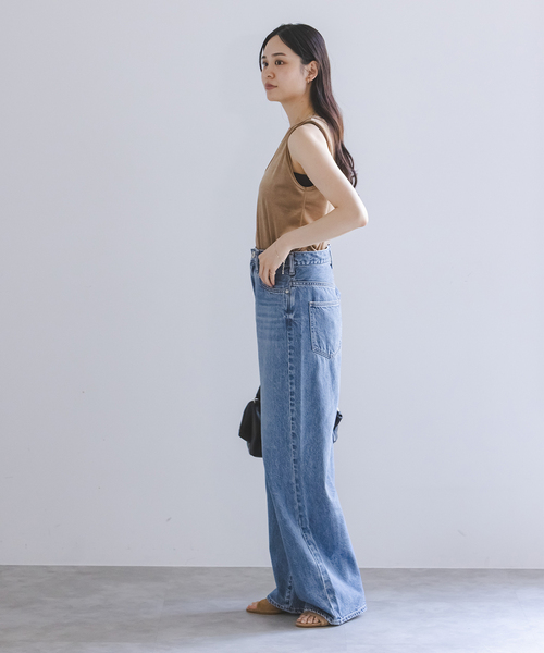 NEEDBY heritage(ニードバイヘリテージ)の「《NOBLE生地別注》NEED by heritage/ニードバイヘリテージLUNA(デニムパンツ・レディース・ブルー/アイボリー・26/25/24/23)」の22枚目の写真