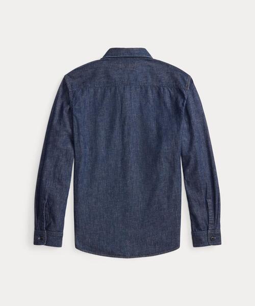 RRL(ダブル アール エル)の「インディゴ デニム ワークシャツ(シャツ/ブラウス・メンズ・ネイビー系1・S/M/L/XL/XS/XXL)」の7枚目の写真