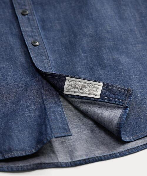 RRL(ダブル アール エル)の「インディゴ デニム ワークシャツ(シャツ/ブラウス・メンズ・ネイビー系1・S/M/L/XL/XS/XXL)」の5枚目の写真