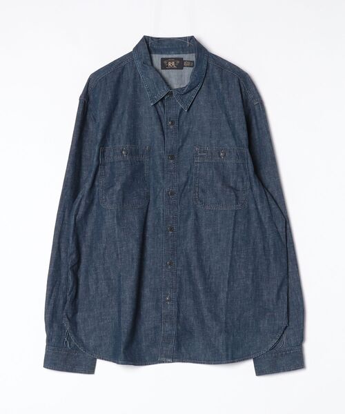 RRL(ダブル アール エル)の「インディゴ デニム ワークシャツ(シャツ/ブラウス・メンズ・ネイビー系1・S/M/L/XL/XS/XXL)」の3枚目の写真