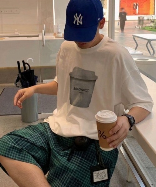 B.R.U(ブル)の「coffeeプリントTシャツ(Tシャツ/カットソー・メンズ・グレー/ブラック/ホワイト・FREE)」の4枚目の写真