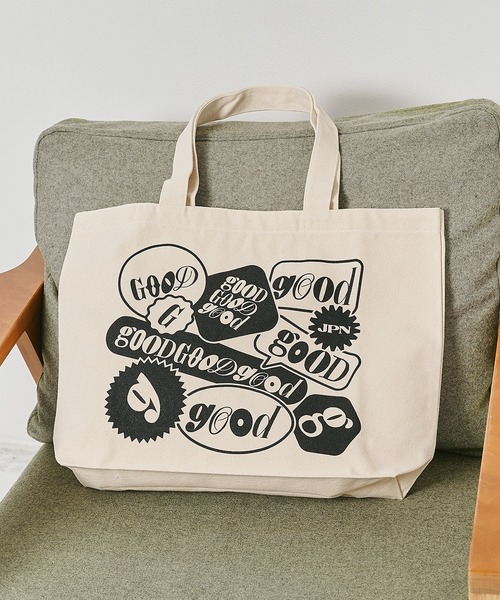 THE TOKYO(ザトウキョウ)の「【GOOD EDITION/グッドエディション】GOOD TOTE by Shogo Sekine_2/トートバック(トートバッグ・メンズ・ブラック/アイボリー・FREE)」の2枚目の写真