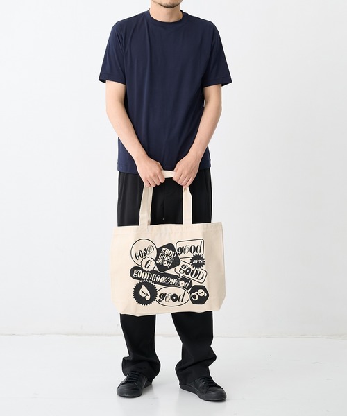 THE TOKYO(ザトウキョウ)の「【GOOD EDITION/グッドエディション】GOOD TOTE by Shogo Sekine_2/トートバック(トートバッグ・メンズ・ブラック/アイボリー・FREE)」の5枚目の写真