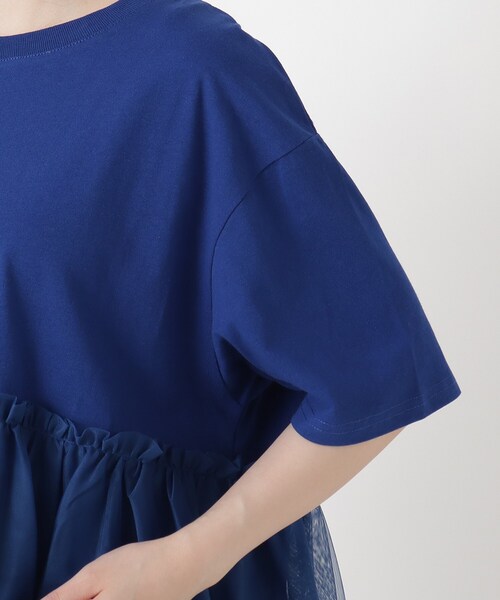 one'sterrace(ワンズテラス)の「カット&チュール ペプラムプルオーバー(Tシャツ/カットソー・レディース・ネイビー系5/ブルー系その他7・02)」の7枚目の写真