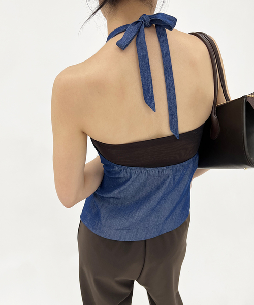 EDIT. FOR LULU(エディットフォールル)の「【ESTHE/エステ】Cowl High Neck Top(シャツ/ブラウス・レディース・ネイビー・FREE)」の2枚目の写真