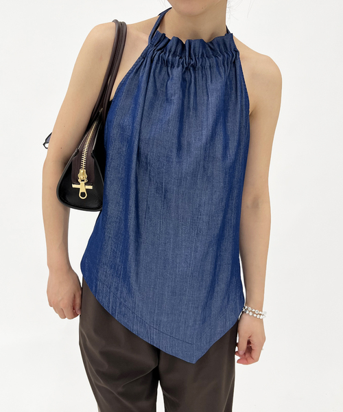 EDIT. FOR LULU(エディットフォールル)の「【ESTHE/エステ】Cowl High Neck Top(シャツ/ブラウス・レディース・ネイビー・FREE)」の3枚目の写真