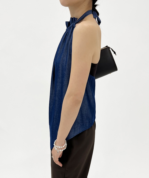 EDIT. FOR LULU(エディットフォールル)の「【ESTHE/エステ】Cowl High Neck Top(シャツ/ブラウス・レディース・ネイビー・FREE)」の4枚目の写真