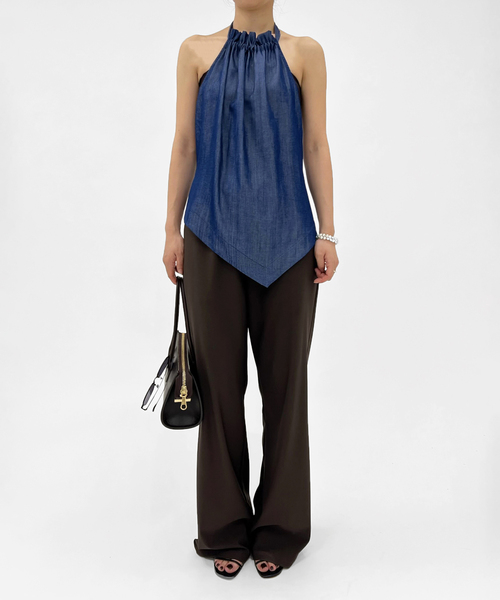 EDIT. FOR LULU(エディットフォールル)の「【ESTHE/エステ】Cowl High Neck Top(シャツ/ブラウス・レディース・ネイビー・FREE)」の5枚目の写真