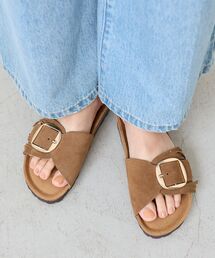 PLAKTONスエードフリンジサンダル