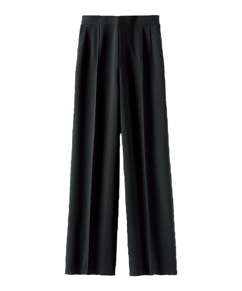 BELLUNA PLUS(ベルーナ)の「シルキージャージ素材ワイドパンツ68丈(その他パンツ・レディース・ブラック/アイボリー/ブラウン/ベージュ・LARGE/MEDIUM/X-LARGE/SMALL)」の11枚目の写真