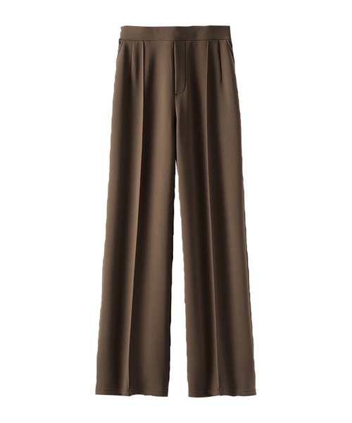 BELLUNA PLUS(ベルーナ)の「シルキージャージ素材ワイドパンツ68丈(その他パンツ・レディース・ブラック/アイボリー/ブラウン/ベージュ・LARGE/MEDIUM/X-LARGE/SMALL)」の5枚目の写真