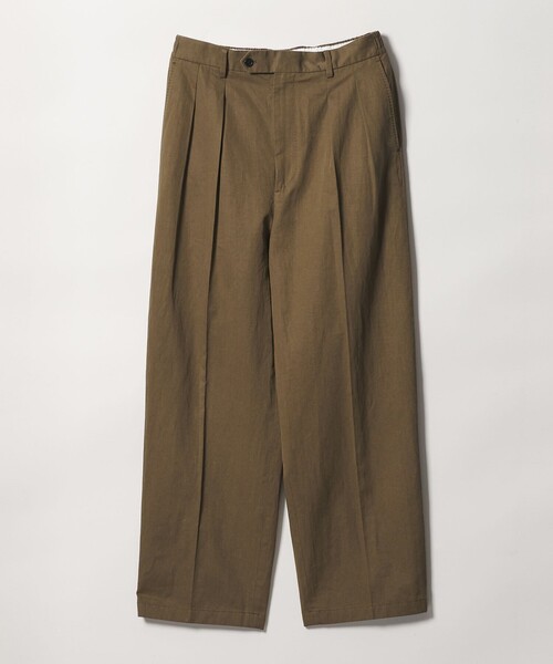 Steven Alan(スティーブンアラン)の「<Steven Alan> コットン/リネン イン ツープリーツ ドレス トラウザーズ ハーフイージー II(スラックス・メンズ・ダークグレー/オリーブ・XL/L/M/S)」の2枚目の写真