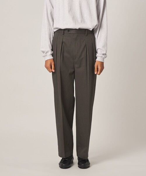 Steven Alan(スティーブンアラン)の「<Steven Alan> コットン/リネン イン ツープリーツ ドレス トラウザーズ ハーフイージー II(スラックス・メンズ・ダークグレー/オリーブ・XL/L/M/S)」の5枚目の写真