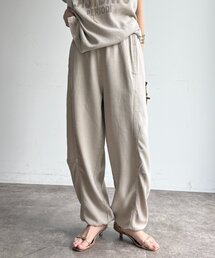 【セットアップ可能】ウエストニット切替リヨセルパンツ